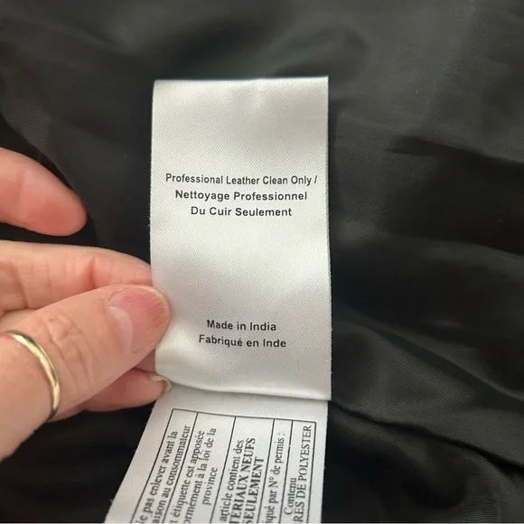 Danier Quilted Moto Jacket Coat with Leather Panels - Picture 4 of 9